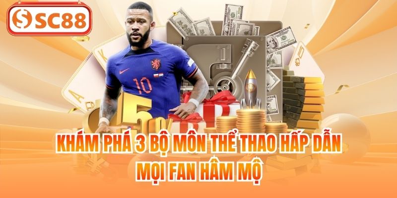 Khám phá 3 bộ môn thể thao hấp dẫn mọi fan hâm mộ