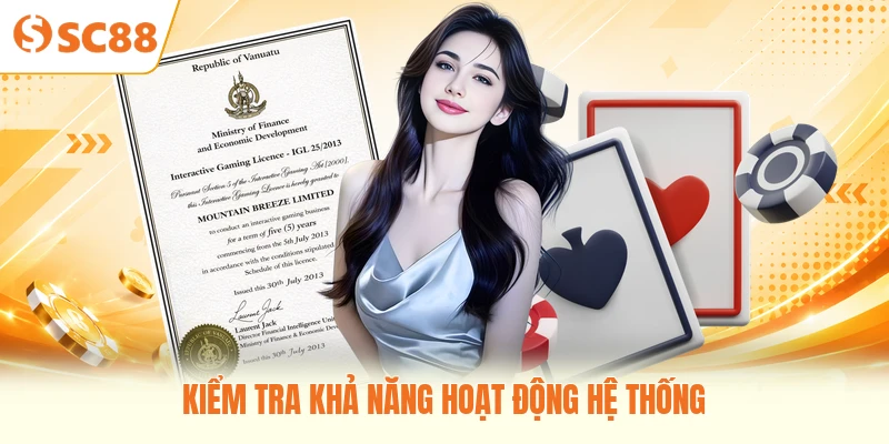Kiểm tra khả năng hoạt động hệ thống