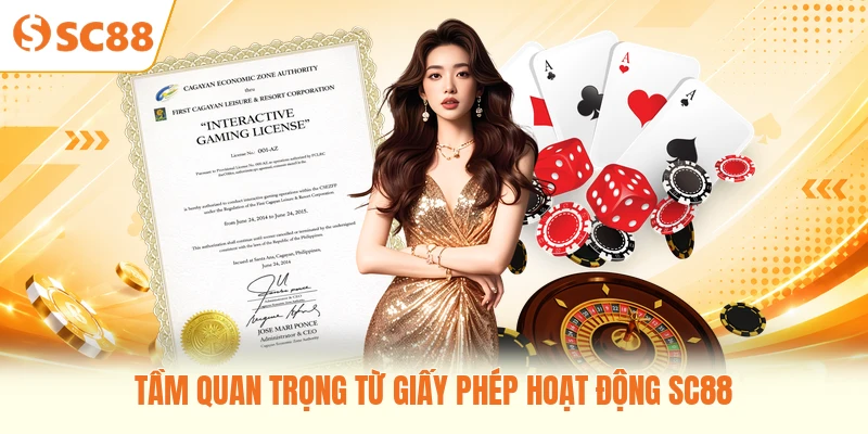Tầm quan trọng từ giấy phép hoạt động SC88